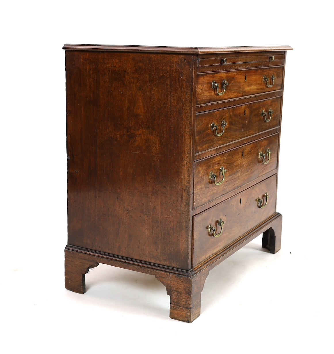 A George III mahogany chest, width 84cm, depth 48cm, height 83cm